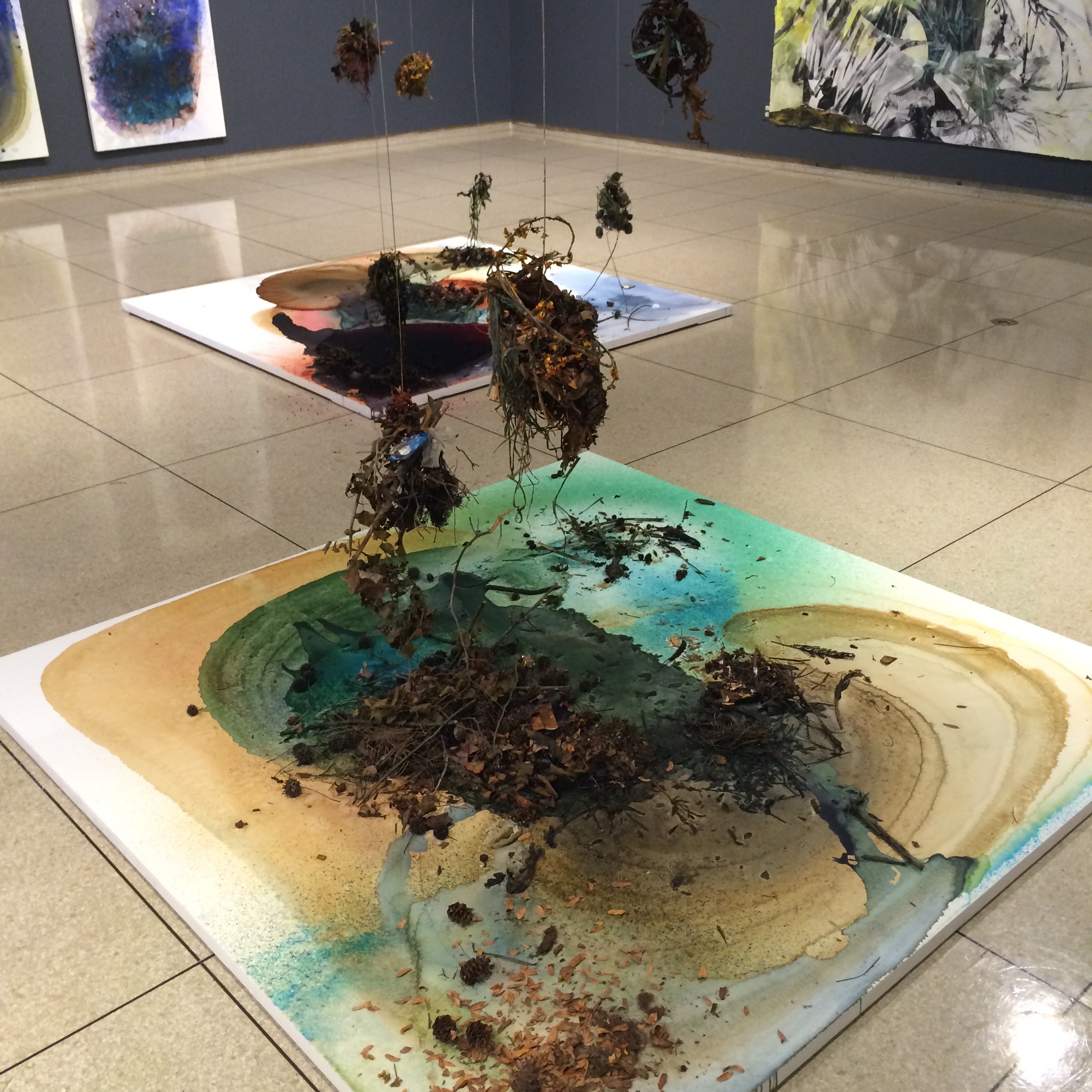 Q&A Artistinresidence creates collages out of leaves and paint The Albion College Pleiad Online